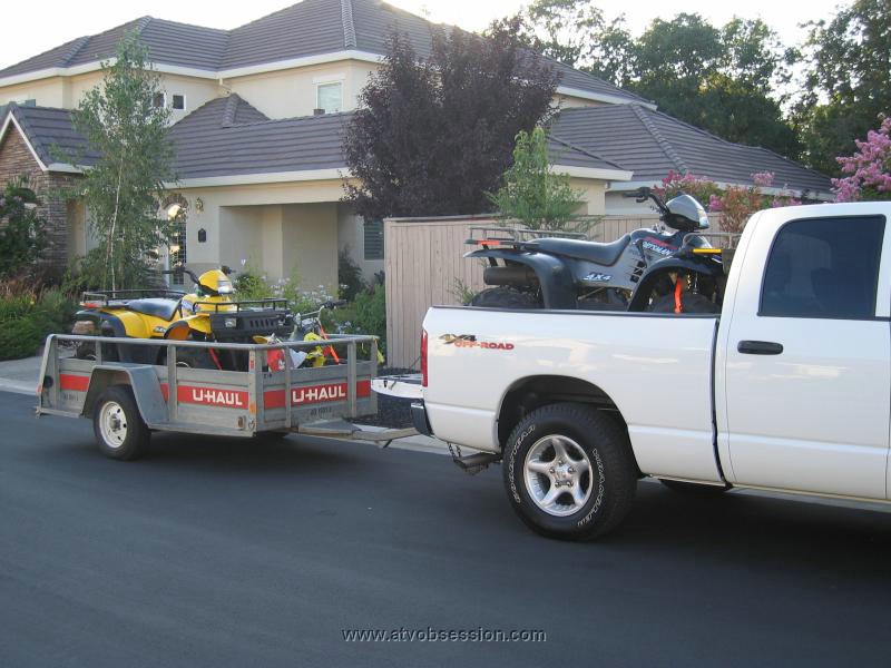 02. U-haul trailer packed with Ken's ATV and Kenan's Suzuki 110.  Hemi has Miren's ATV..jpg