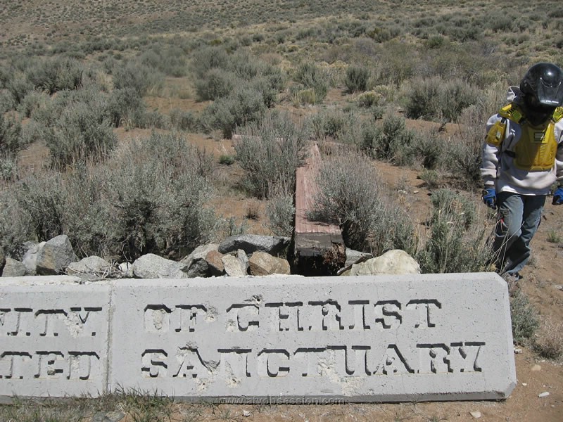 103. Matt checks out the cross of TRINITY OF CHRIST area..jpg